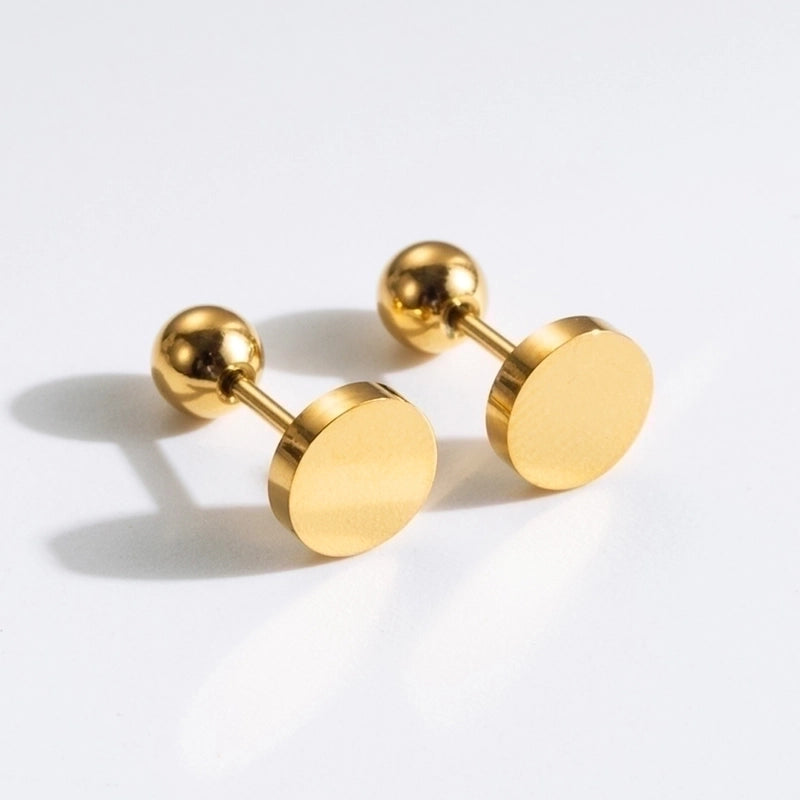 1 Pair Commute Rabbit Heart Shape Crown 304 Stainless Steel 18K Gold Plated Ear Studs