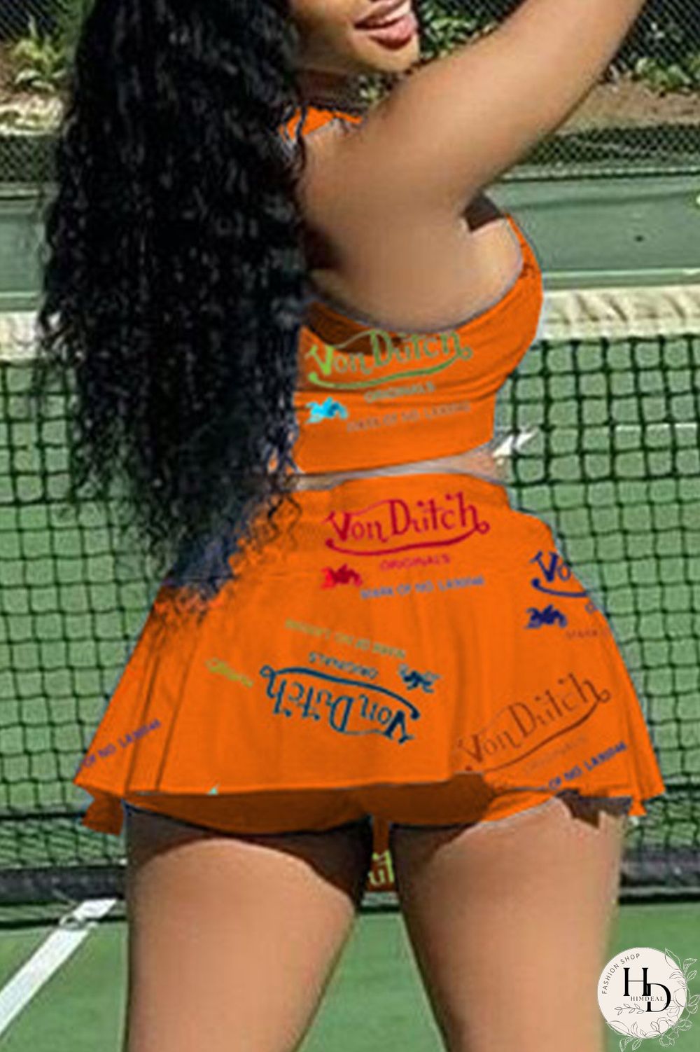 White Casual Letter Print Patchwork U Neck Sleeveless Two Pieces