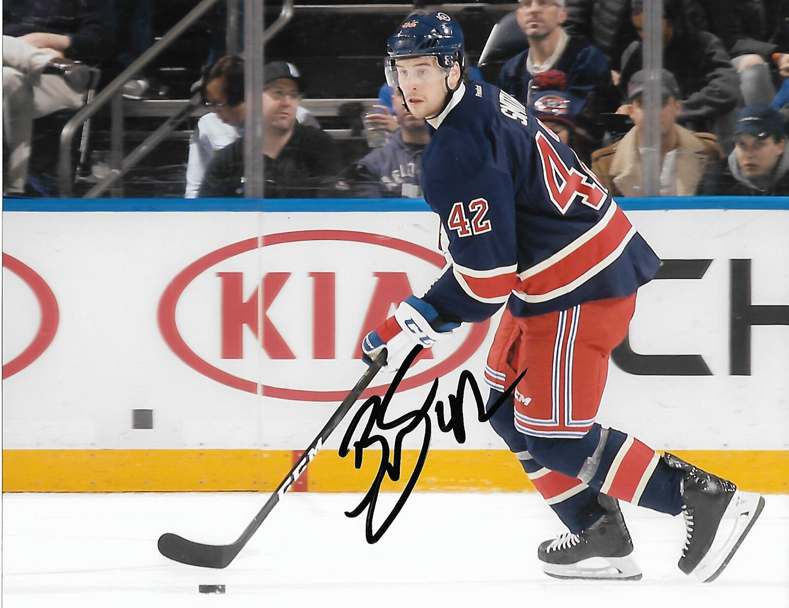 New York Rangers Brendan Smith Autographed Signed 8x10 Photo Poster painting COA B