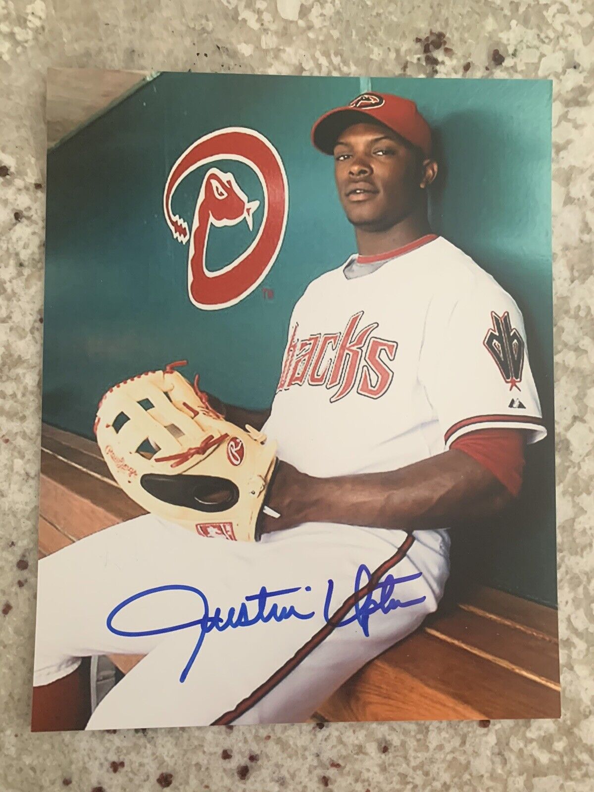 Justin Upton Arizona Diamnondbacks Signed 8x10 Photo Poster painting