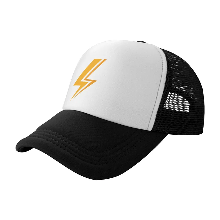 Lightning Logo Grid Cap Baseball Cap Breathable Cap for Men Women Adults Polyester Four Seasons Party Outdoor Four Seasons