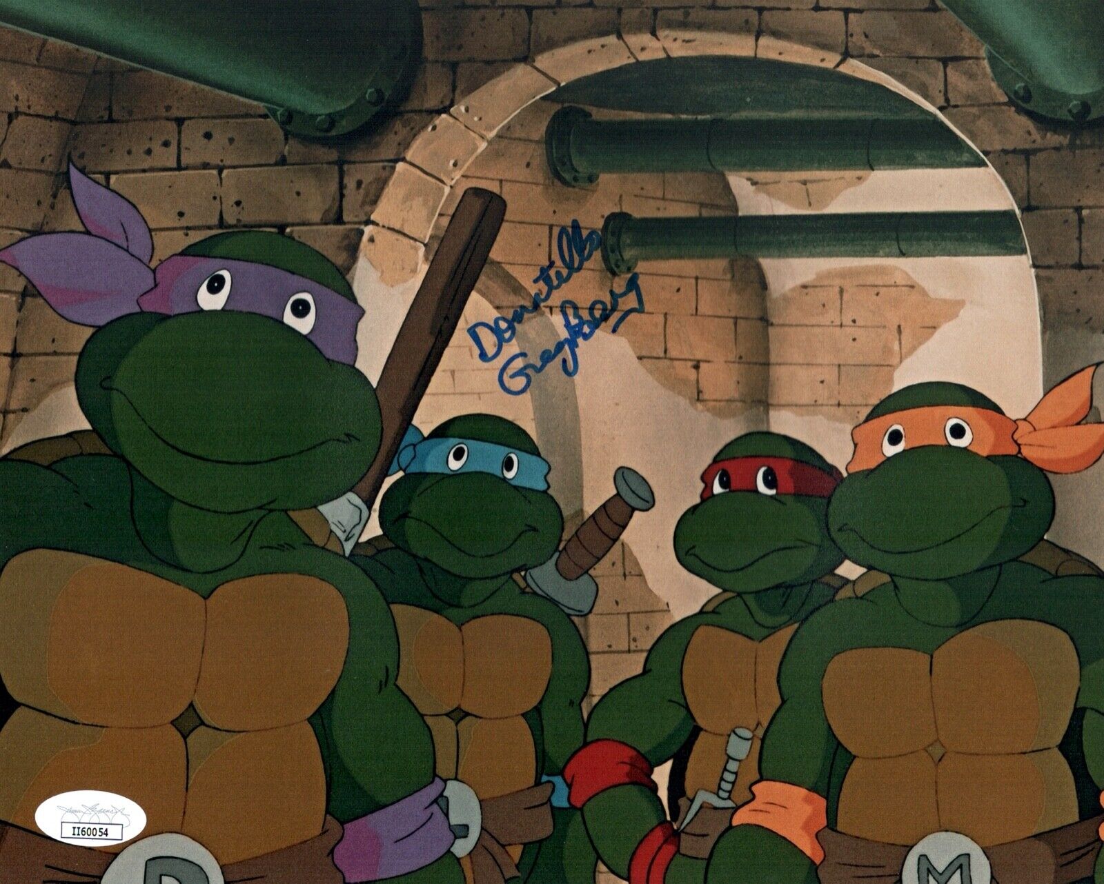 GREG BERG Donatello TEENAGE MUTANT NINJA TURTLES Signed 8x10 Photo Poster painting JSA COA Cert