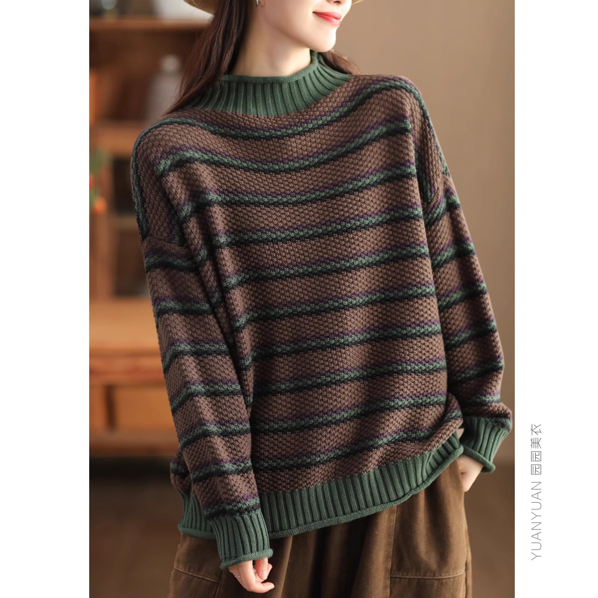 Chicfifth Sweater Women Winter Long Sleeve High Quality Autumn Vintage Top Knitted Cardigan