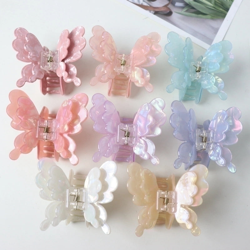Women's Minimalist Butterfly Acetic Acid Sheets Handmade Hair Claws
