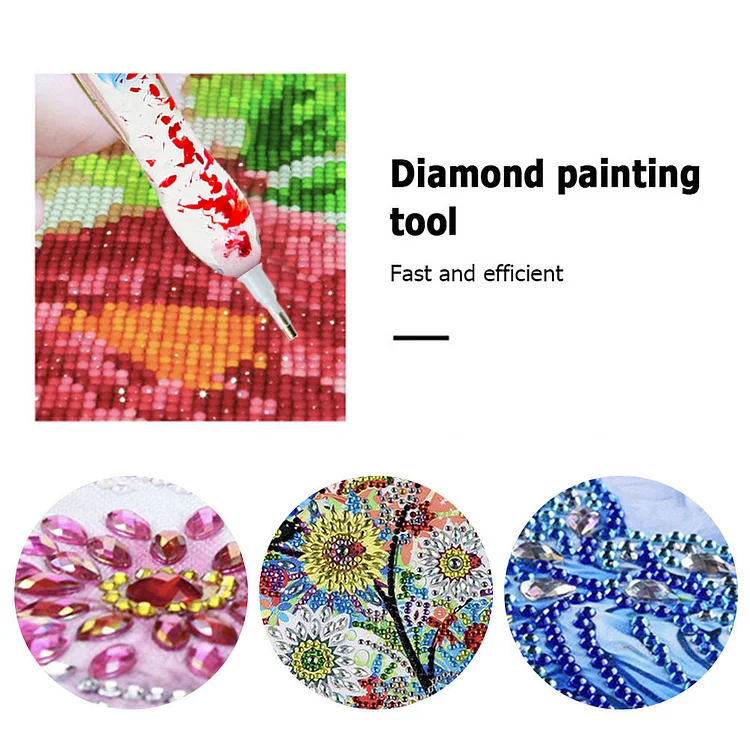 Resin Diamond Painting Pen with 6 Heads, Flower Diamond Art