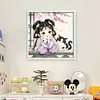 Cat Girl-11CT Stamped Cross Stitch 50*50cm/19.69*19.69in tapestrymarket