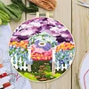 Purple Garden-DIY Embroidery Kit with Pattern Cotton Threads Needles Hoop 30*30cm/11.81*11.81in tapestrymarket