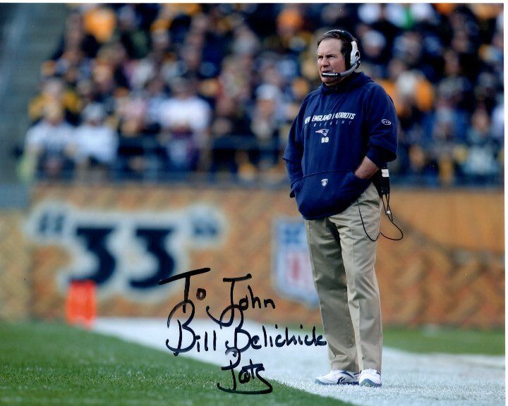 BILL BELICHICK Autographed Signed NFL NEW ENGLAND PATRIOTS Photo Poster paintinggraph - To John