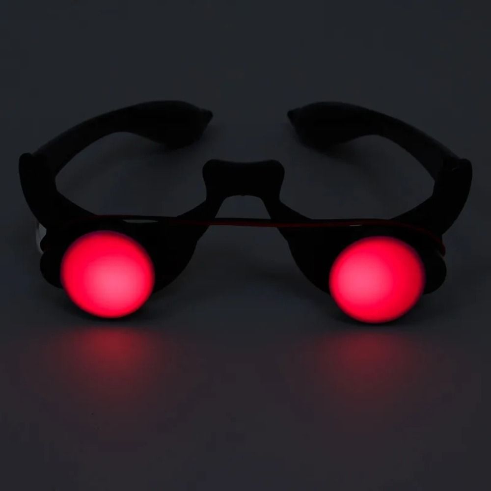 Tegooe Halloween Red Eye Glasses Prop - Scary Horror Cosplay Costume Accessory Glow in the Dark ABS BlackRed