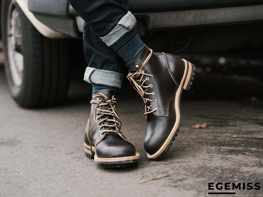 Cow Split Leather Men Boots Comfortable Boots Men Footwear Rubber Ankle Boots Men's Shoes | EGEMISS