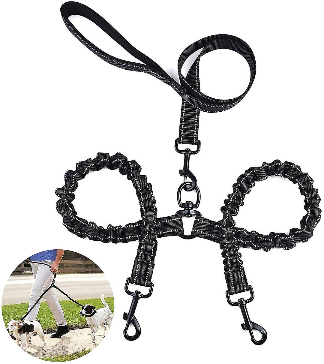 Double Dog Leash For 2 Dogs Large