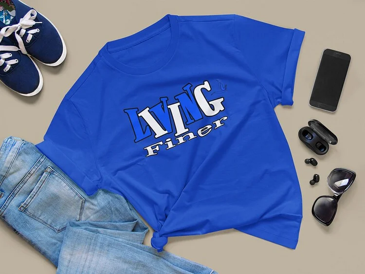 Zeta Phi Beta Screen printed Living Finer T-SHIRT