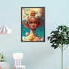 Diamond Painting -DIY Round Partial AB Drill Ice Cream Girl(45x65cm)