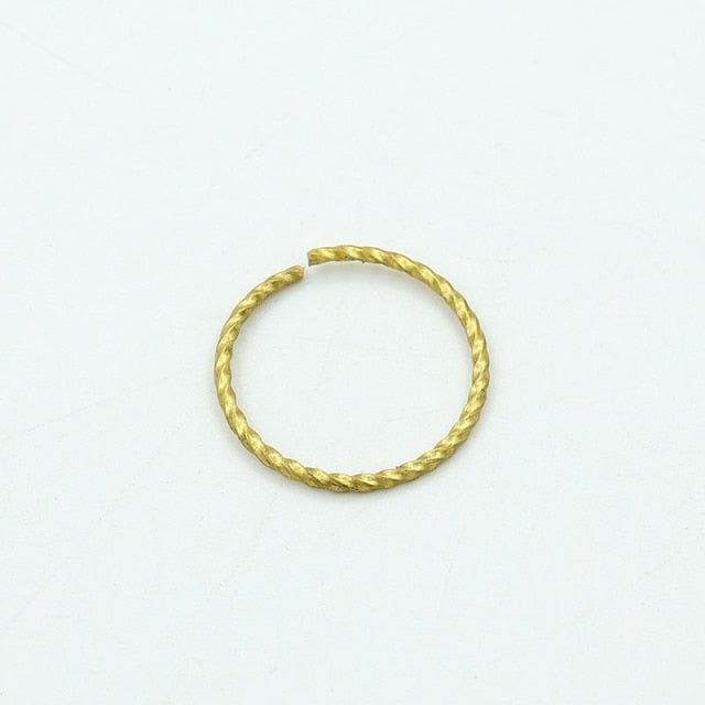 YOY-Gold Silver Color Plating Chain Shape Rings