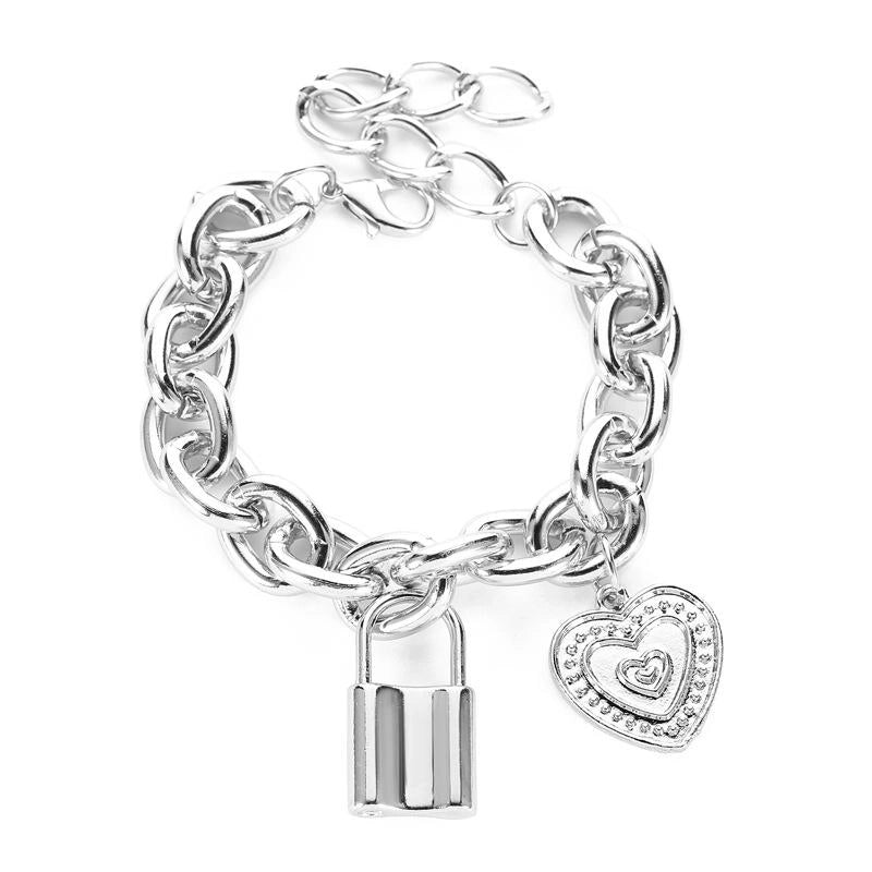 Heart Alloy No Inlaid Stainless Steel Bracelets In Bulk