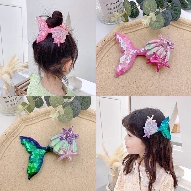 Princess Mermaid Sequin Hair Clip 1 Piece