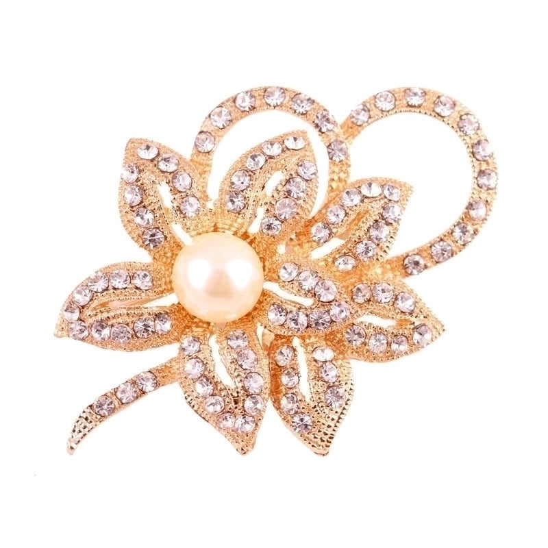Elegant Pin Star Flower Snowflake Imitation Pearl Alloy Rhinestone Women’S Brooches