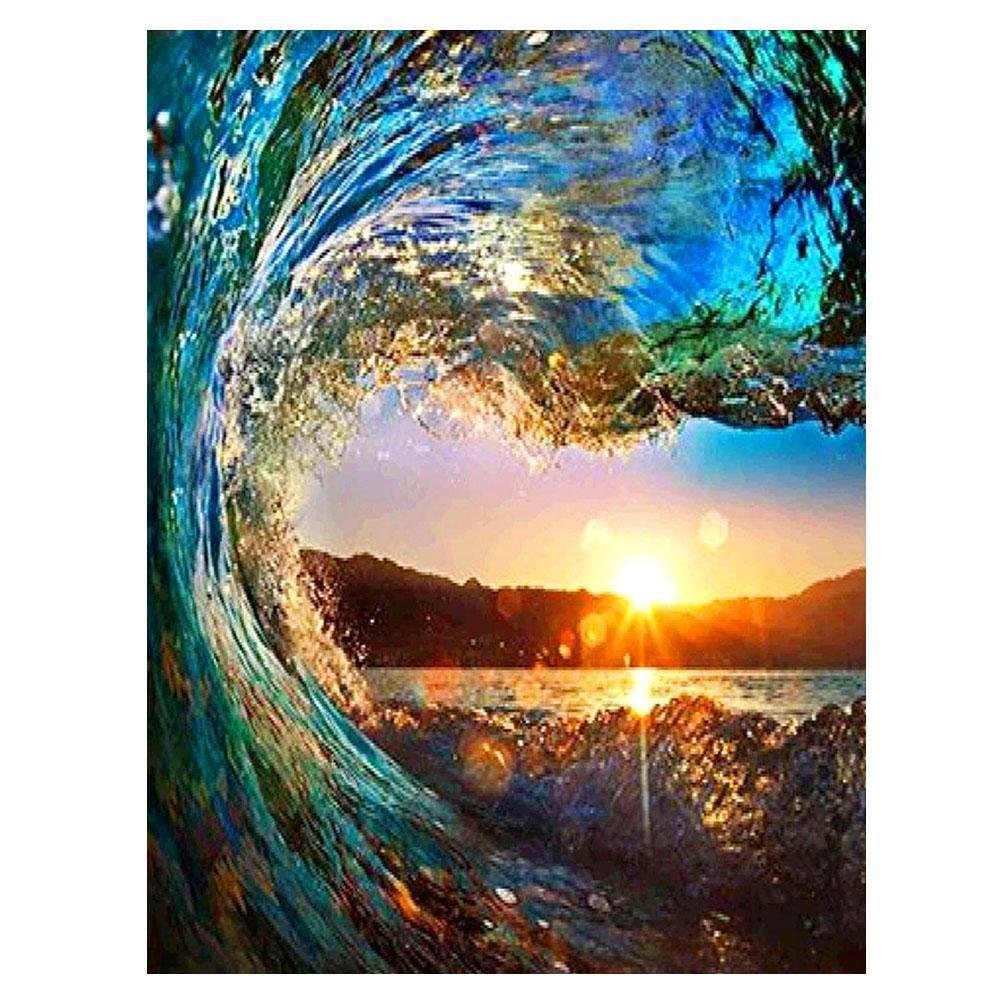 Diamond Painting - Full Round Drill - Ocean Wave(40*30cm)