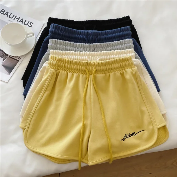 Uveng Uveng Shorts Women's Summer 2024 New Style Loose Outside Wear Home Pajama Pants High Waist Casual Wide-Leg Yoga Hot Pants Tide