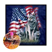 Wolves & outlet Flag Framed 5D Diamond Painting