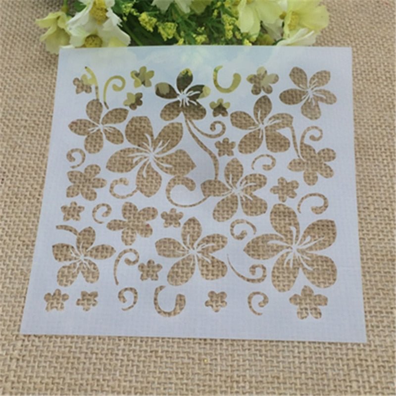 1 Sheet flower Layering Stencils for DIY Scrapbooking/photo album Decorative Embossing DIY Paper Cards Crafts