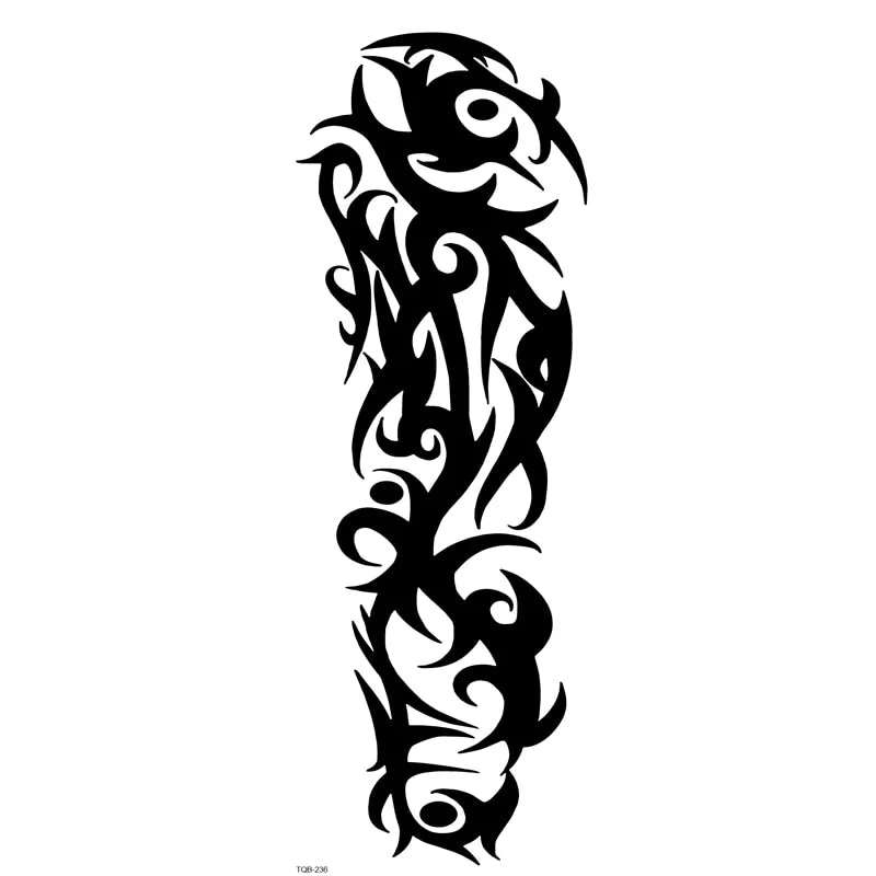 Fake Tattoo Dragon For Men Waterproof Sleeves Angel Tiger Snake Animal Stickers Waterproof Temporary Tattoos Skeleton Hand