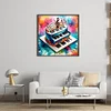 (US Only)Piano Printed Cross Stitch Kit 45x45cm DIY 11CT Thread Art Needlework Home Decor
