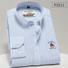 Cotton Plaid Business Embroidered Casual Shirt