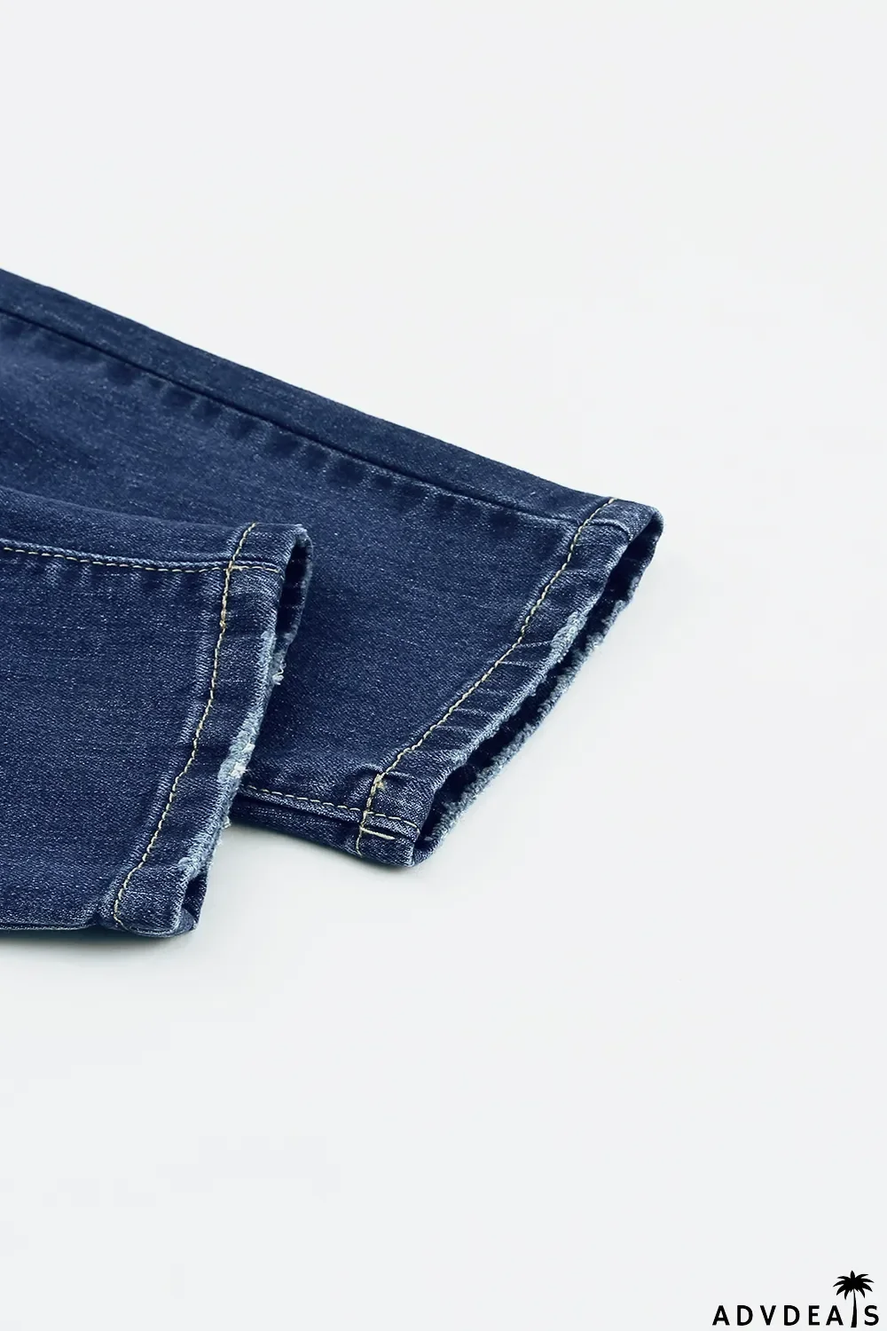 Blue Distressed High Waist Skinny Jeans