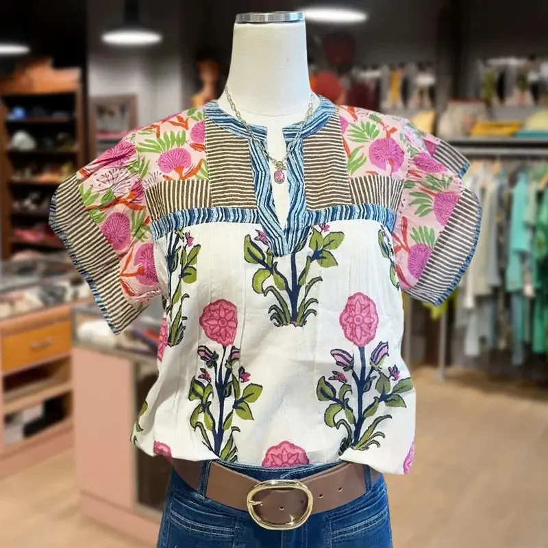Embroidered Boho Blouse