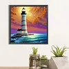 Cross Sea Lighthouse-Full Round Diamond Painting 30*30CM