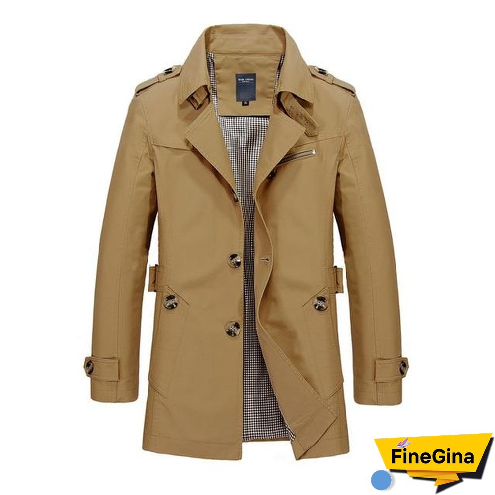 Long Leather Trench Coat Men New Men's Spring Casual Jacket Windbreaker Outerwear High Quality Fashion Long Coat