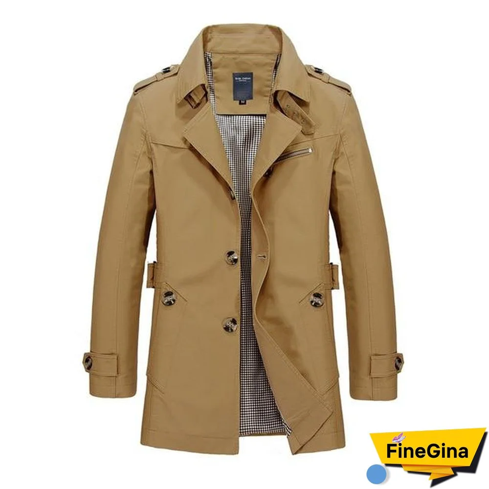 Long Leather Trench Coat Men New Men's Spring Casual Jacket Windbreaker Outerwear High Quality Fashion Long Coat