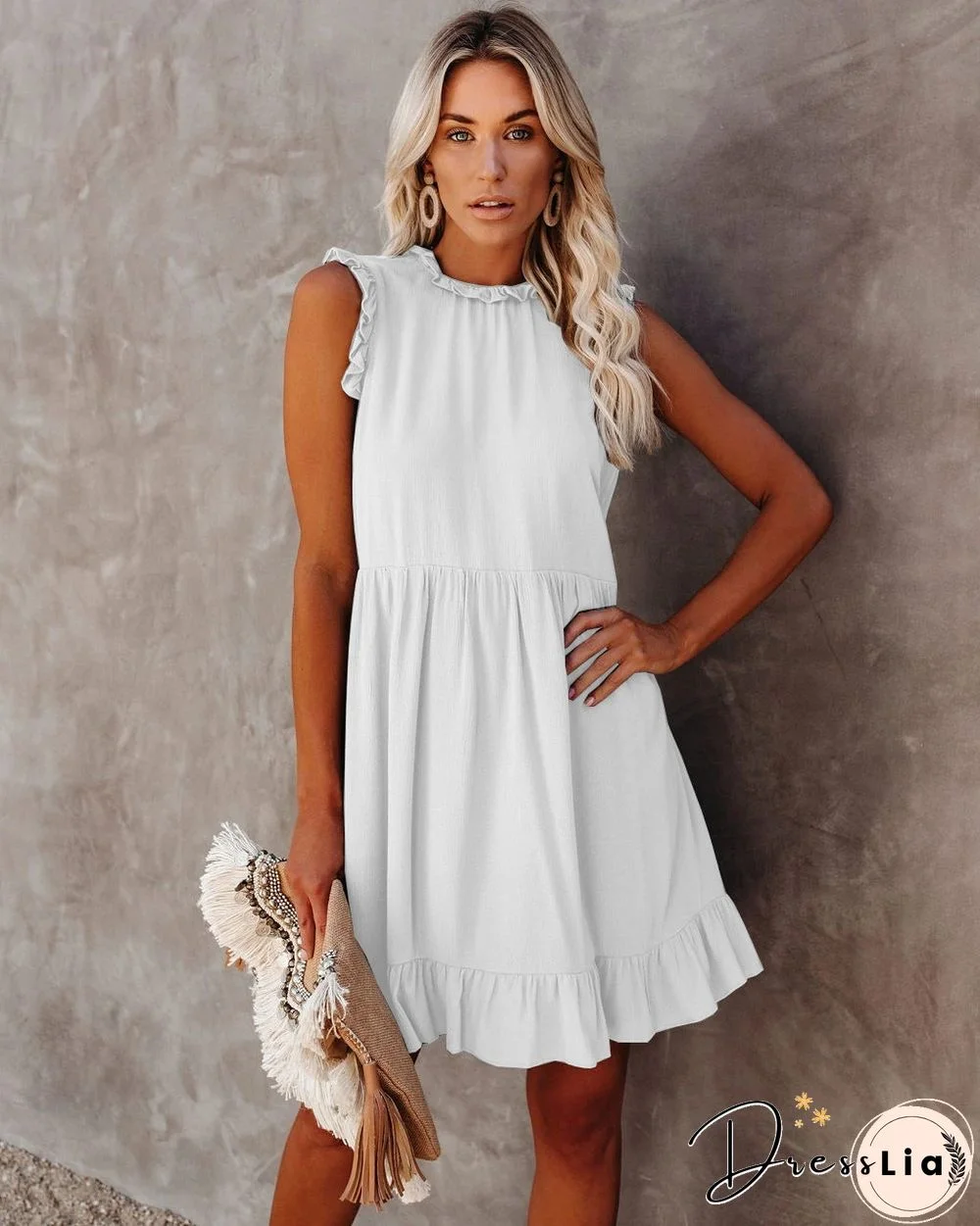 Summer Women's New Dress Ruffled Waist