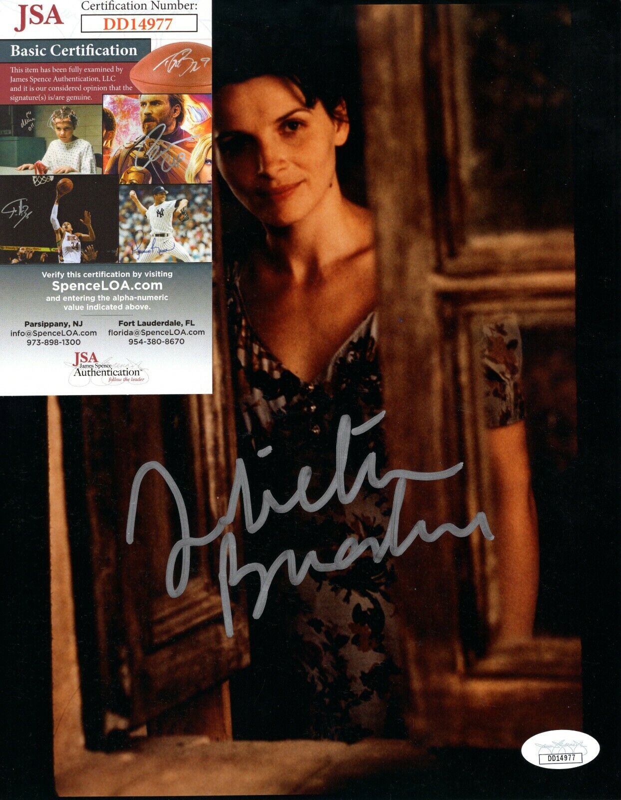 Juliette Binoche Actress Movie Star Hand Signed Autograph 8x10 Photo Poster painting JSA COA