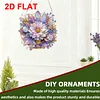 2D Flat DIY Hanging Diamond Art Kits DIY Home Decor Hanging Charm (Wreath)