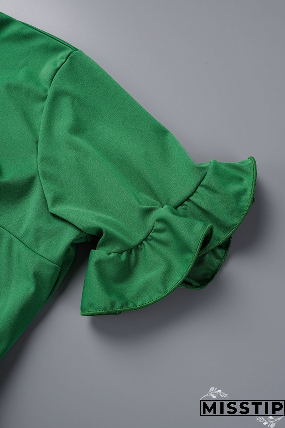 Green Casual Solid Patchwork Asymmetrical Stringy Selvedge O Neck Straight Plus Size Dresses