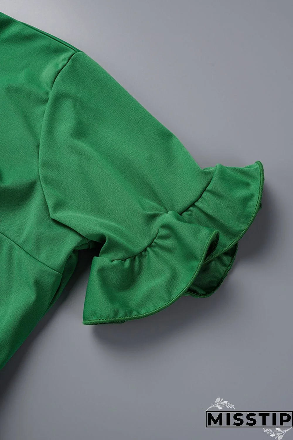 Green Casual Solid Patchwork Asymmetrical Stringy Selvedge O Neck Straight Plus Size Dresses