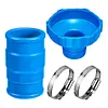 For Intex 11238 Universal Pool Vacuum Hose Adapter with Iron Hoops Pools Skimmer Hoses Connector Leak-Proof Replacement Hoses Adapter for Above/Inground Pools