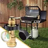 Propane Tank Adapter with Gauge Convert POL LP Tank Service Valve to QCC1/Type 1