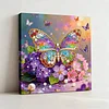 DIY Pearl Painting Butterfly for Home Decor with Frame(25x25cm)