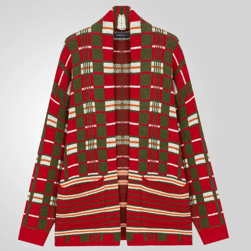 Uveng Uveng And Winter Men's Fashion Tribs T-Shirt Long Loose Large Sweater Coat Men's SY0005