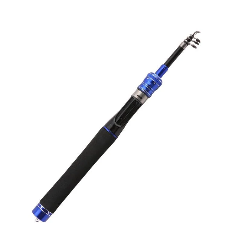 Telescopic Lure Rod Mini Fishing Rod Portable Fishing Tackle, Length: 2.4m