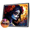 >SALE<5D DIY Full Round Drill Diamond Painting Day of the Dead Girls Kit Decor 35x30cm