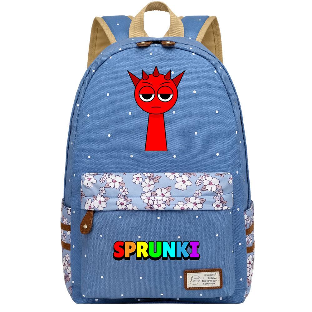 Mayoulove Sprunki Backpack Adjustable Size Lightweight Design For School Use-Mayoulove