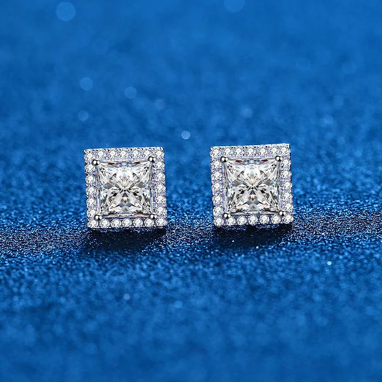 8MM Hiphop Iced Out Cool Stud Diamond Earrings for Men-VESSFUL