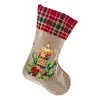 Linen Diamond Painting Christmas Socks 5D Rhinestone Xmas Socks for Kid Gift