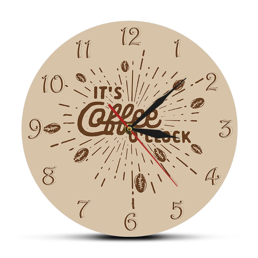 

It\\\\\\\ s Coffee - Frameless Acrylic Wall Clock, 501 Original