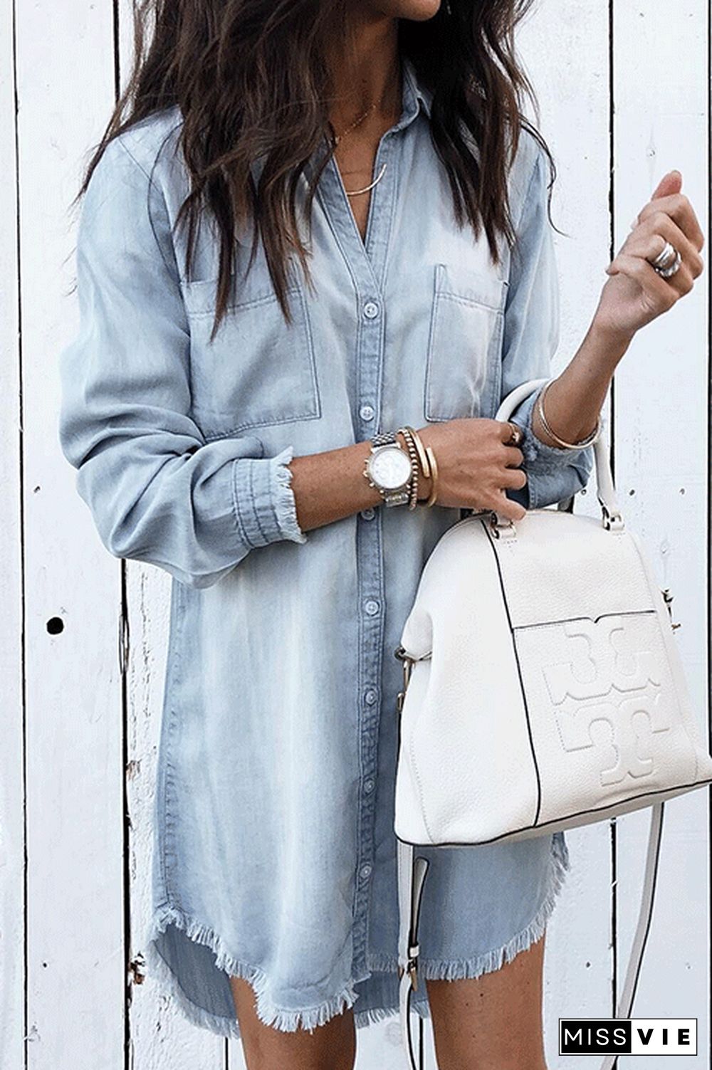 Denim Shirt Dress Overcoat