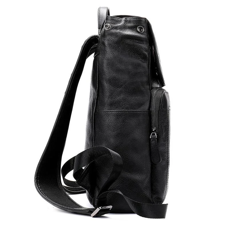 Men's Casual Large Capacity Leather Outdoor Climbing Bag Backpack Shoulder Bag